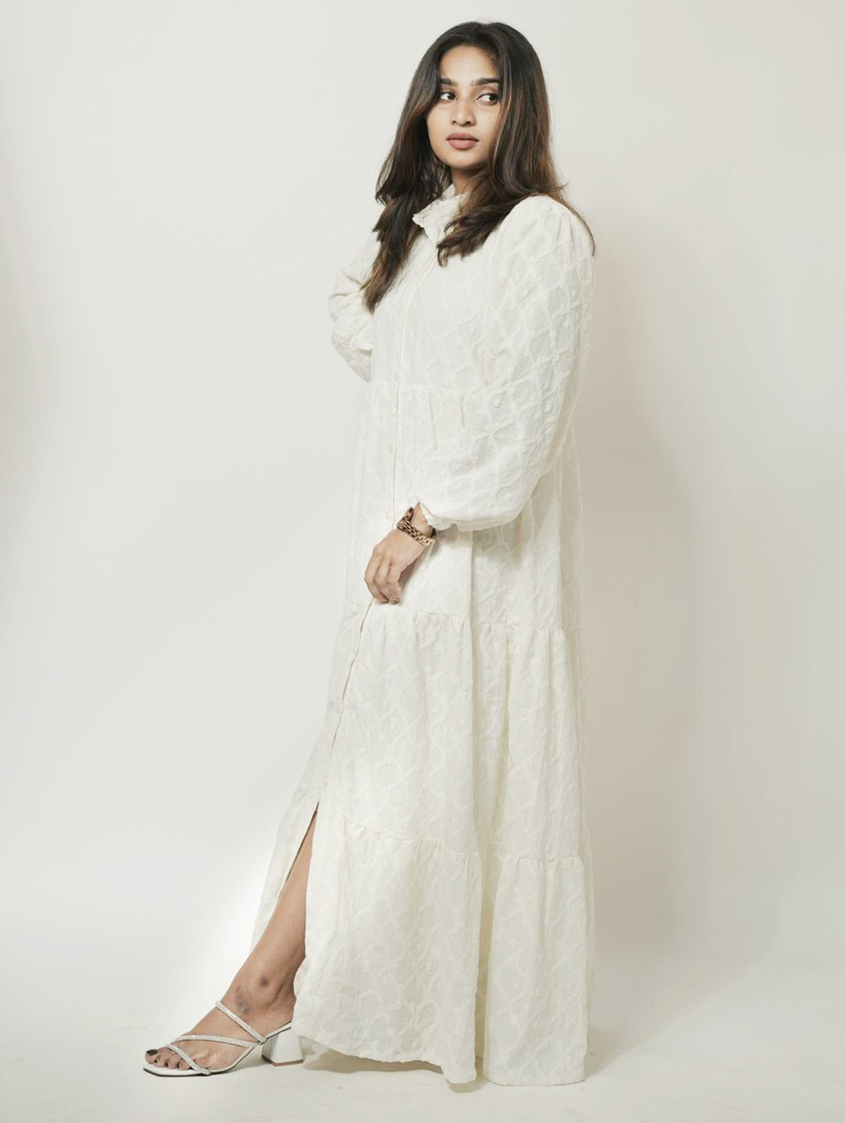 Front-Open-Full-Length-Dress-Imported-white