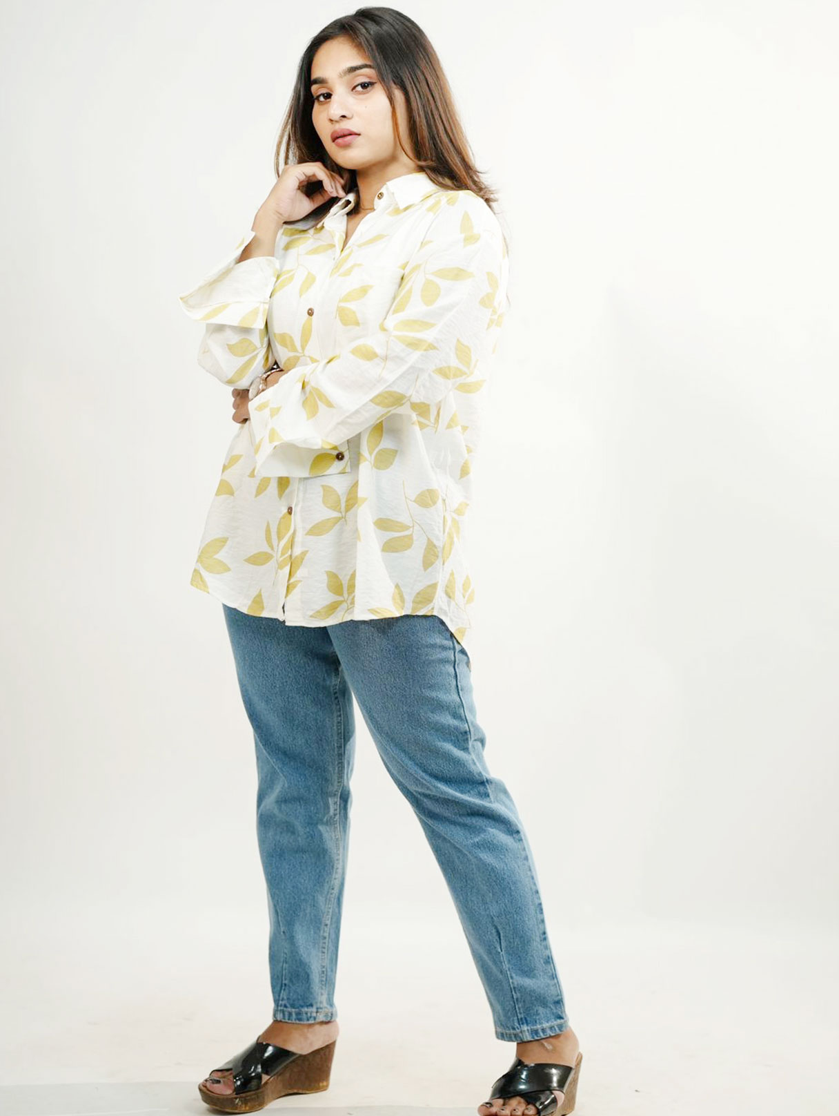 leaf-patterned-oversized-shirt